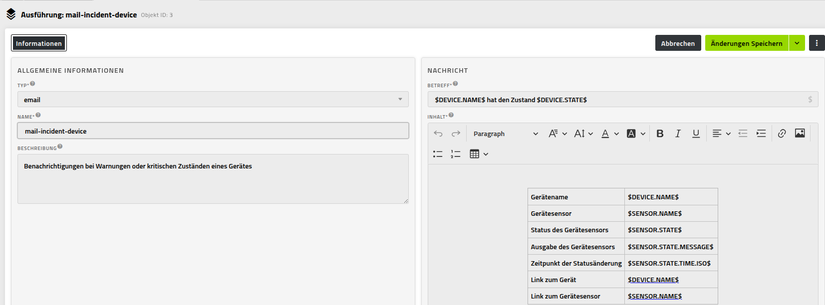 Ausführung Gerät Fehlerfall