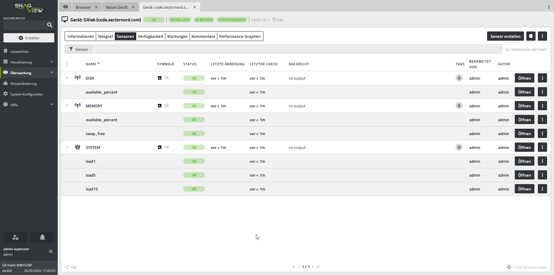 device status