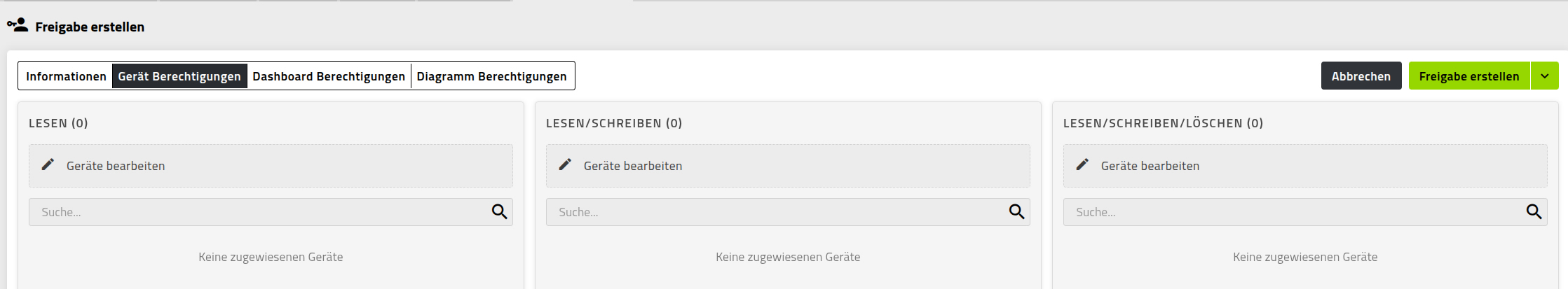 Freigabe Gerät