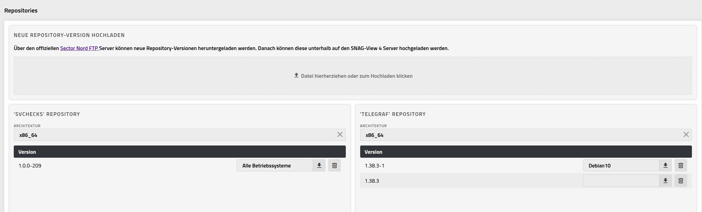 Repositories verwalten