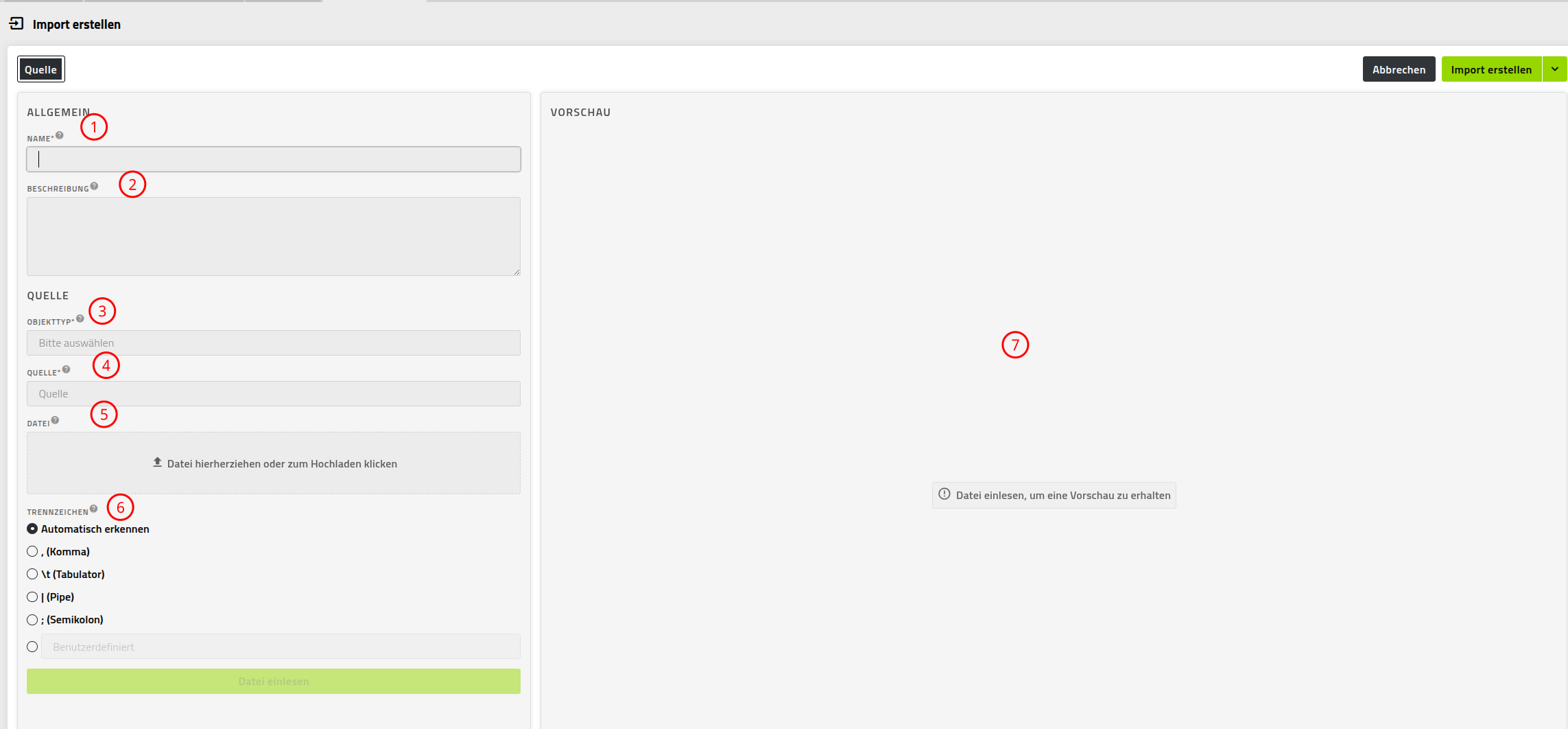 CSV-Import Quelle